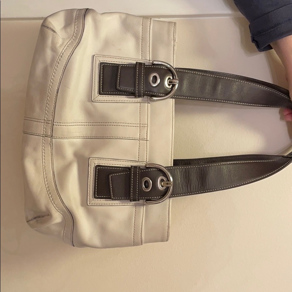 Coach bag lather white